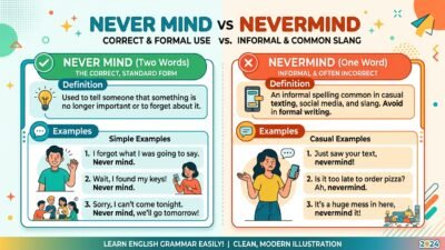 never mind or nevermind