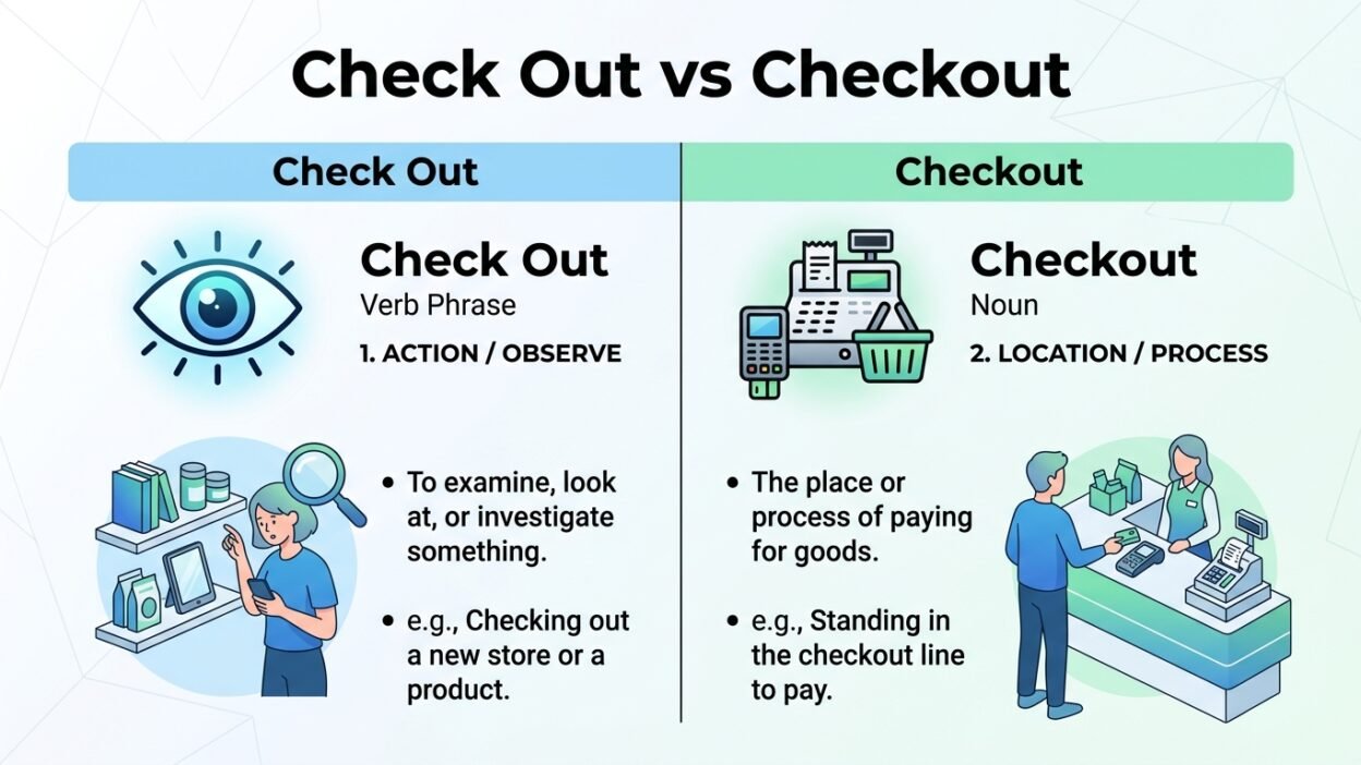 checkout or check out