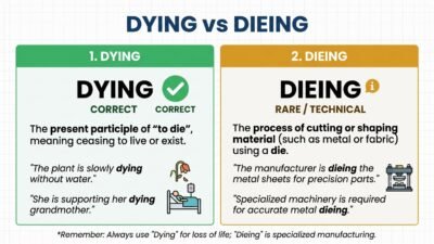 dieing or dying