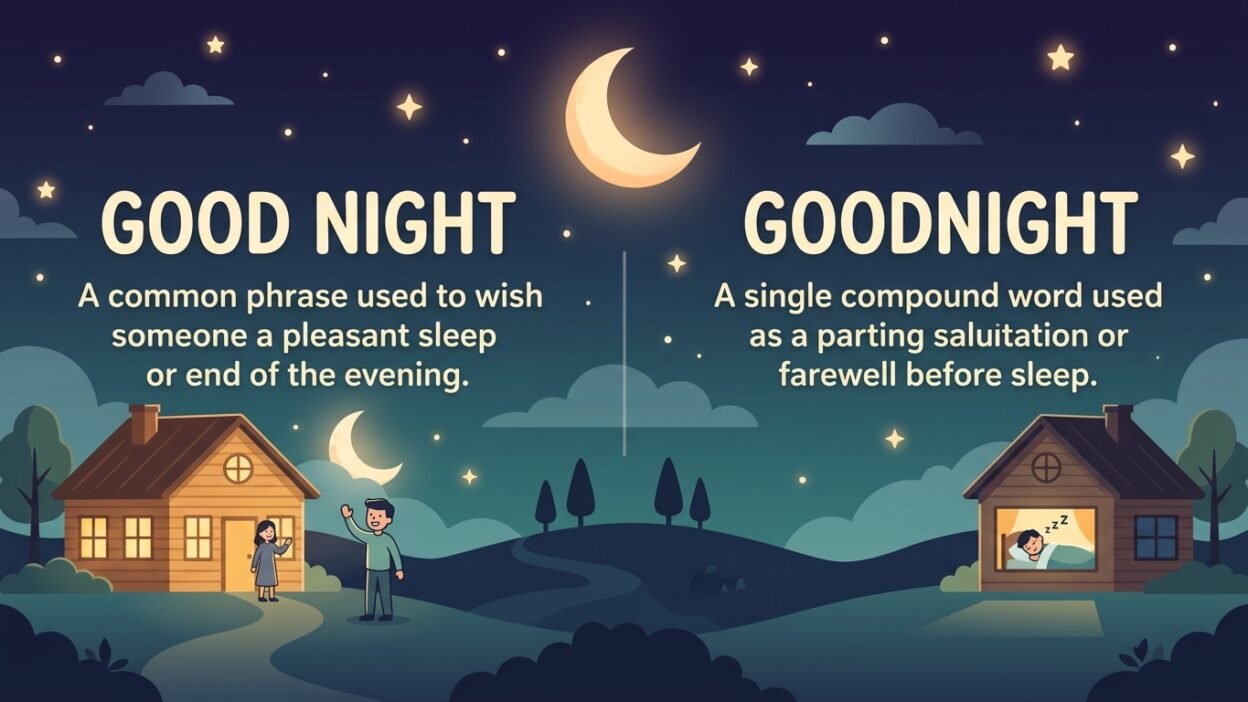 good night or goodnight