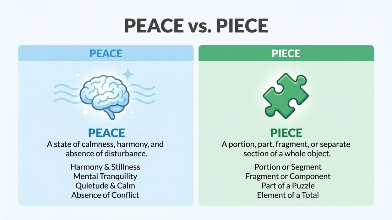 peace of mind or piece of mind