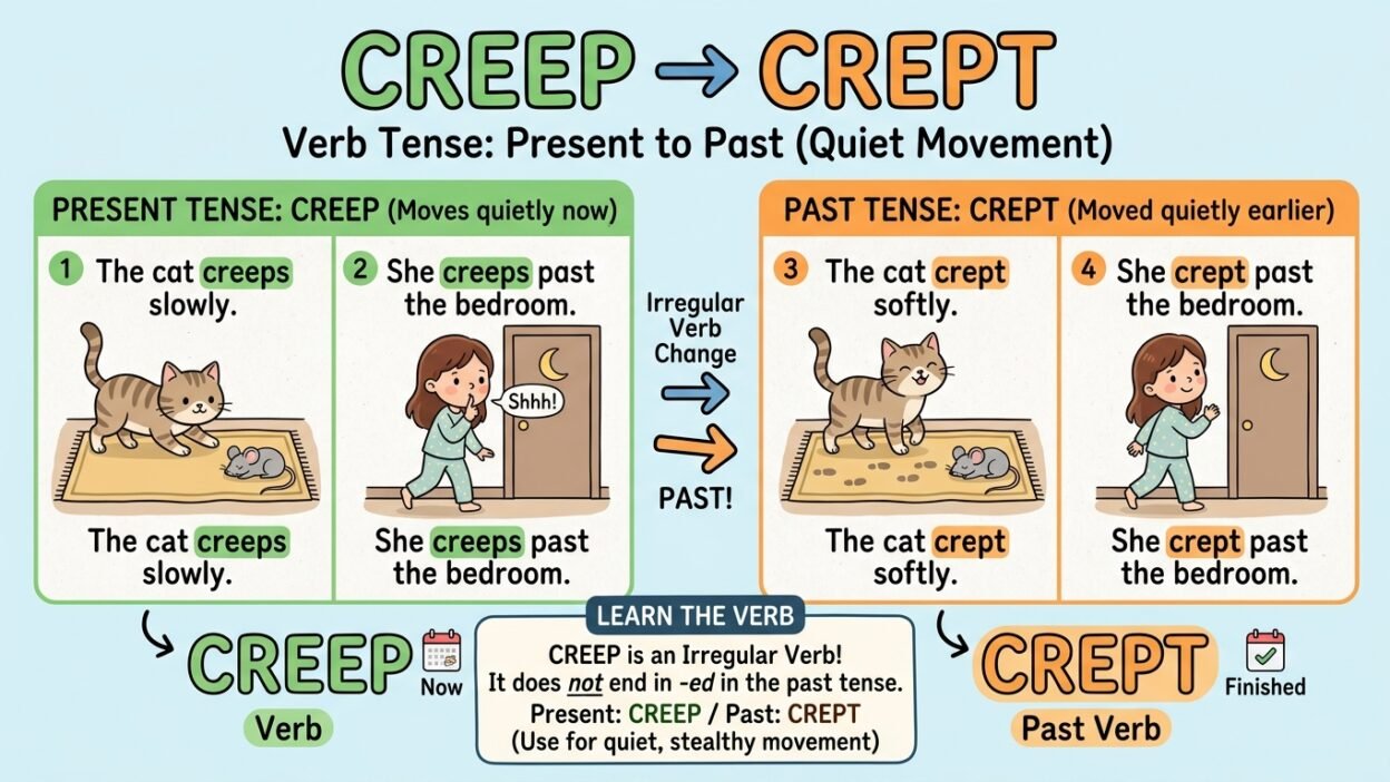 creeped or crept