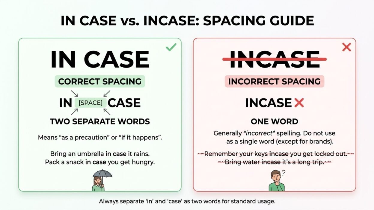 incase or in case
