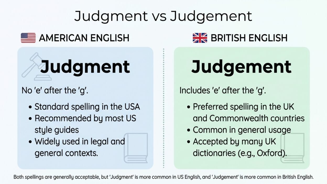 judgement or judgment