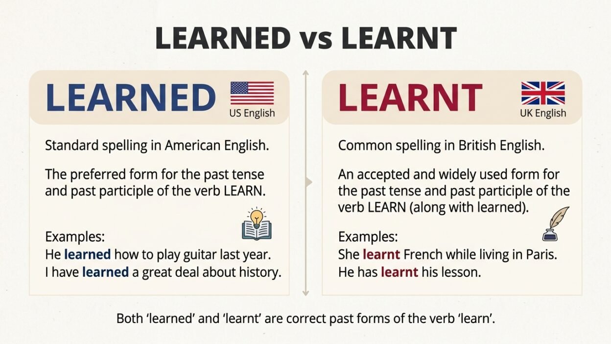 learnt or learned