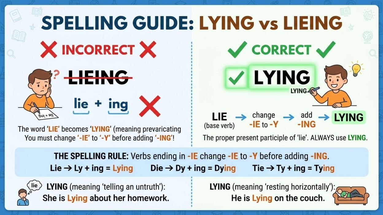 lieing or lying