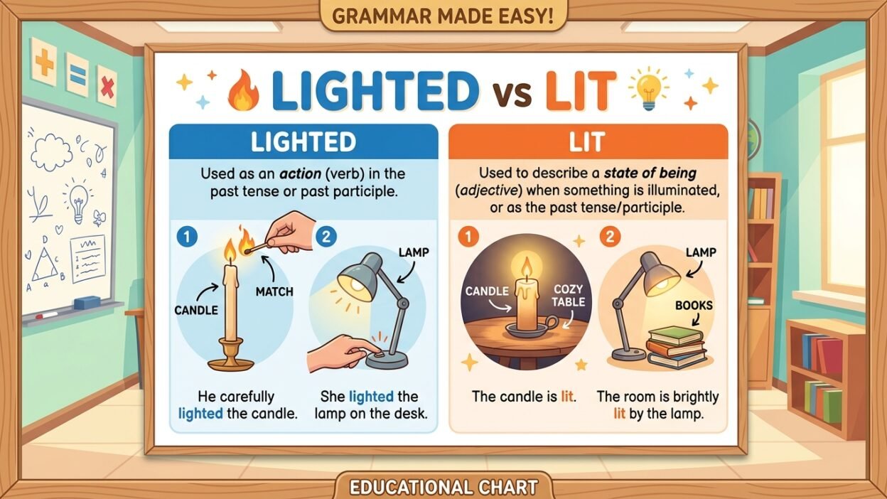 lighted or lit
