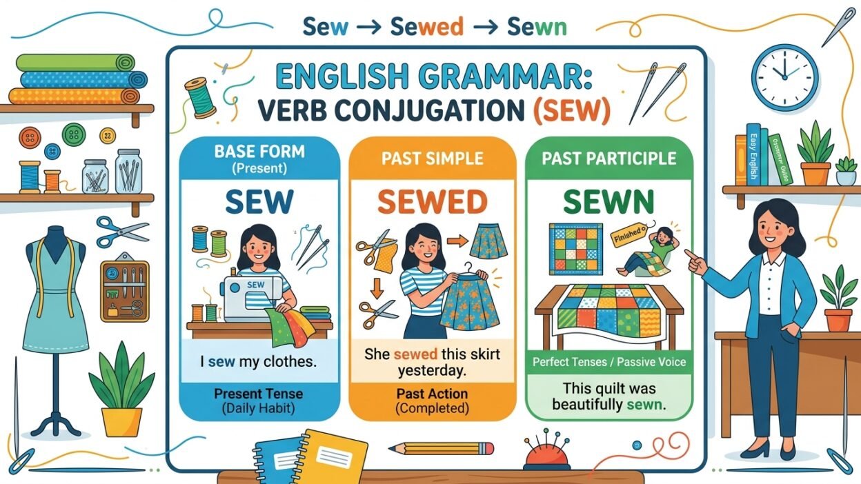 sewed vs sewn