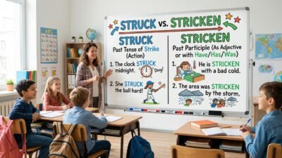 struck vs stricken